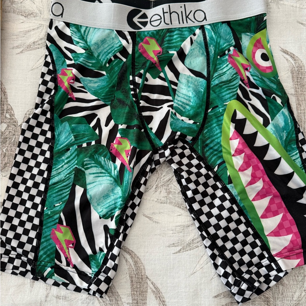 Ethika Jungle Graphic Shorts - Green and Black